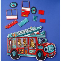 Дерев'яний сортер-головоломка Ведмедики-пожежники Ubee ПСФ005