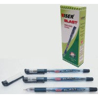 Ручка масляна Wiser Blast, 0.7 мм, із грипом, синя (українською), 12 шт.