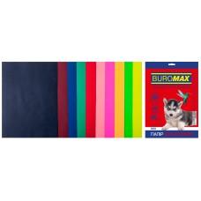 Набір кольорового паперу А4, 80г/м2, DARK+NEON, 10цв., 20л.