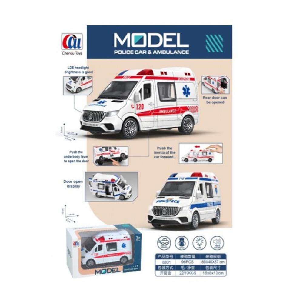 Машина батар. світло,звук,у кор.14,5*6,9*7,8см /96-2/