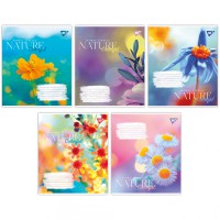 Зошити учнівські 96 аркушів лінія Yes Nature colorful, 5 шт. в упаковці