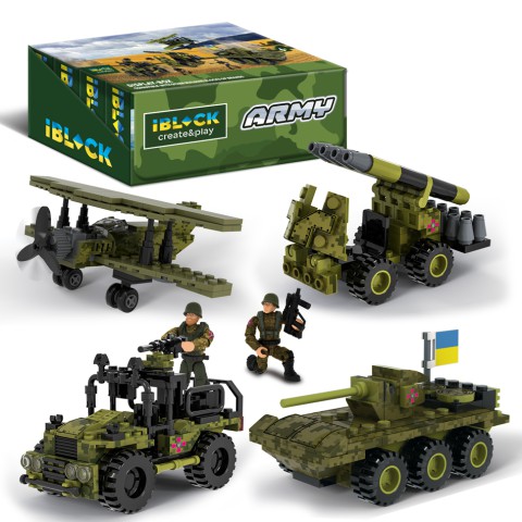 Конструктор IBLOCK Армія, PL-921-425, 83-140 деталей, (В асортименті)