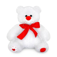 Ведмідь Медунець, білий, слідок сердечко