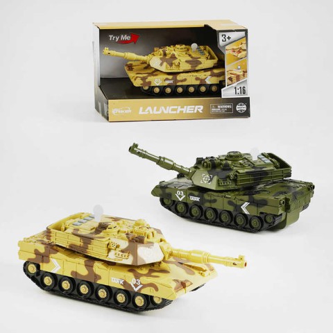 Танк інерційний, WY410A/B, звук, підсвічування, рухлива башта, масштаб 1:16 (В асортименті)