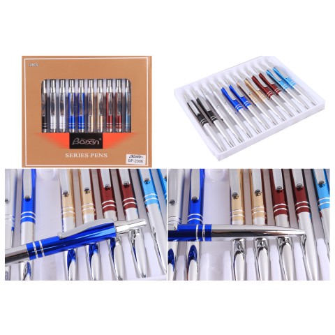 Ручка кулькова автоматична Baixin, 12 шт., 2006BP (В асортименті)