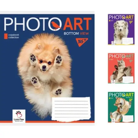 Зошити учнівські 18 аркушів лінія. YES Photoart, 25 шт. в упаковці