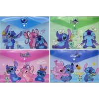 Папка-кнопка А4+, 18 мкм, Стіч, 23.5x33 см, 4 шт. в упаковці (В асортименті)