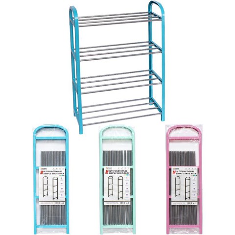 Підставка для взуття 4 яруси кольорова 60×18×41 см X2-263(86368)