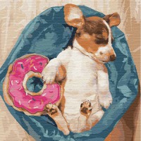 Набір для розпису по номерах Солодкі сни вихованця, 40x40 см