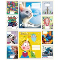 Зошити учнівські 12 аркушів клітинка ТЕ41100, 25 шт. в упаковці