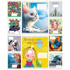 Тетради ученические 12 листов клетка ТЕ41100, 25 шт. в упаковке