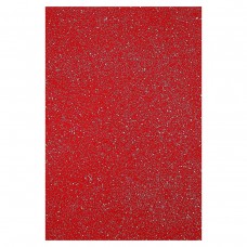 Фетр hard 170gsm 1, 2мм "червоний" glitter 10pc/opp a4, 1шт/етик. Ua