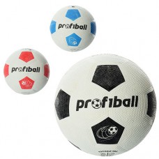 М'яч футбольний розмір 5, гума Grain, Profiball, 3 кольори, сітка, кул., 350 г /30/