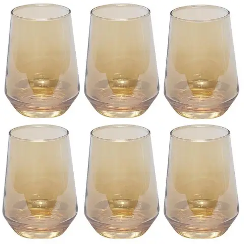 Склянка тонована скляна 390 мл, 6 шт в упаковці