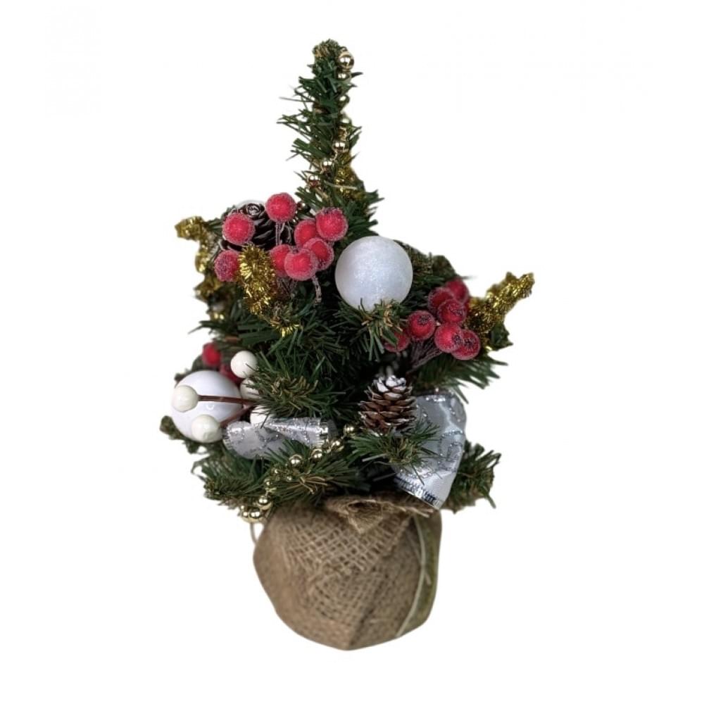 Ялинка новорічна штучна з прикрасами 25см ЯН05