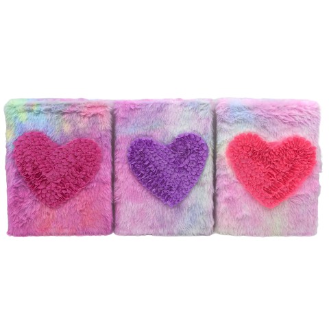 Блокнот пухнастий Серце об’ємне, А5, 80 аркушів, клітинка (В асортименті)