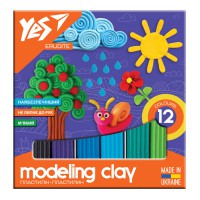 Пластилін Yes Erudite, 12 кольорів, 240 г, 540560