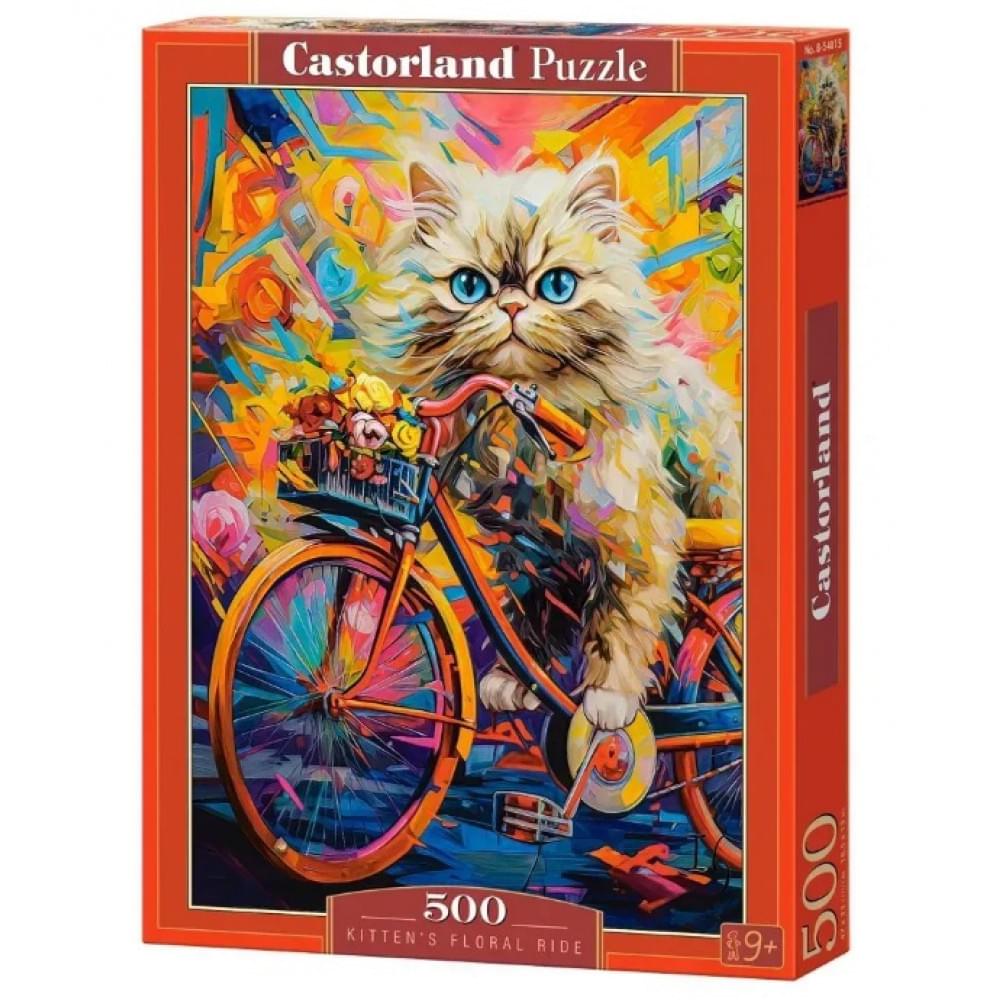 Пазл Castorland "Квіткова прогулянка кошеня" 500 елементів, 47x33см B-54015