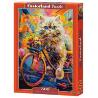 Пазл Кастор Квіткова прогулянка кошеня 500 елементів 47×33 см B-54015