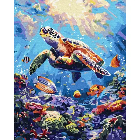 Набір для розпису по номерах Морський спокій, Ideyka, 40x50 см, КНО6660