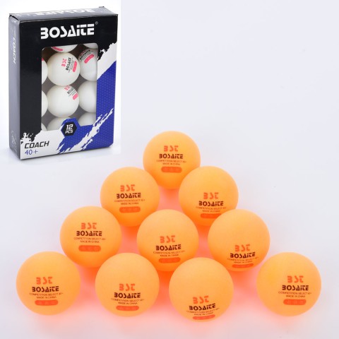 Тенісні кульки, 12 шт., 40 мм (В асортименті)