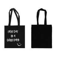 Еко-сумка з ручками чорна з малюнком 3537-1 35×37 см