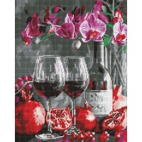 Набір з алмазною мозаїкою Цвітіння орхідей Ideyka AMO8094, 40x50 см