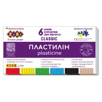 Пластилін Classic KIDS Line, 6 кольорів, 120 г