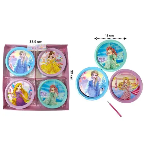 Алмазна мозаїка Принцеси 18 см