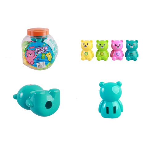 Стругачка пластикова Ведмідь, 48 шт., TR3061 (В асортименті)