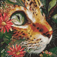 Алмазна мозаїка на підрамнику Бездонні очі Ideyka 40×40 см AMO8325