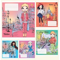 Зошити учнівські 24 аркуша клітинка Тверда ТЕ31301 Fashion, 20 шт. в упаковці