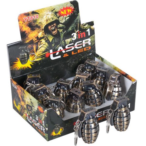 Брелок 2в1 Граната лазер + ліхтарик