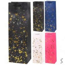 Пакет подарунковий паперовий під пляшку "Party" 12*9*36см R99726, ціна за 6 шт. /720/