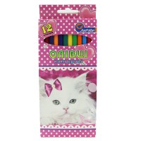 Олівці пластикові J. Otten Кішечка, 12 кольорів