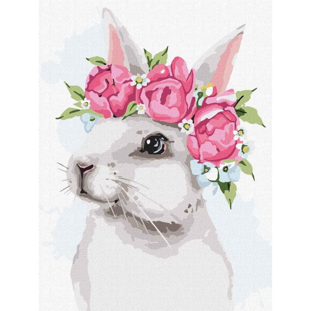 Набір для розпису по номерах "Білий зайчик" 30*40см КНО4257