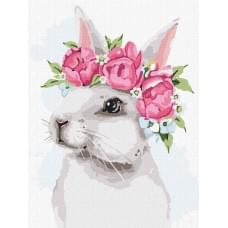 Набір для розпису по номерах "Білий зайчик" 30*40см КНО4257