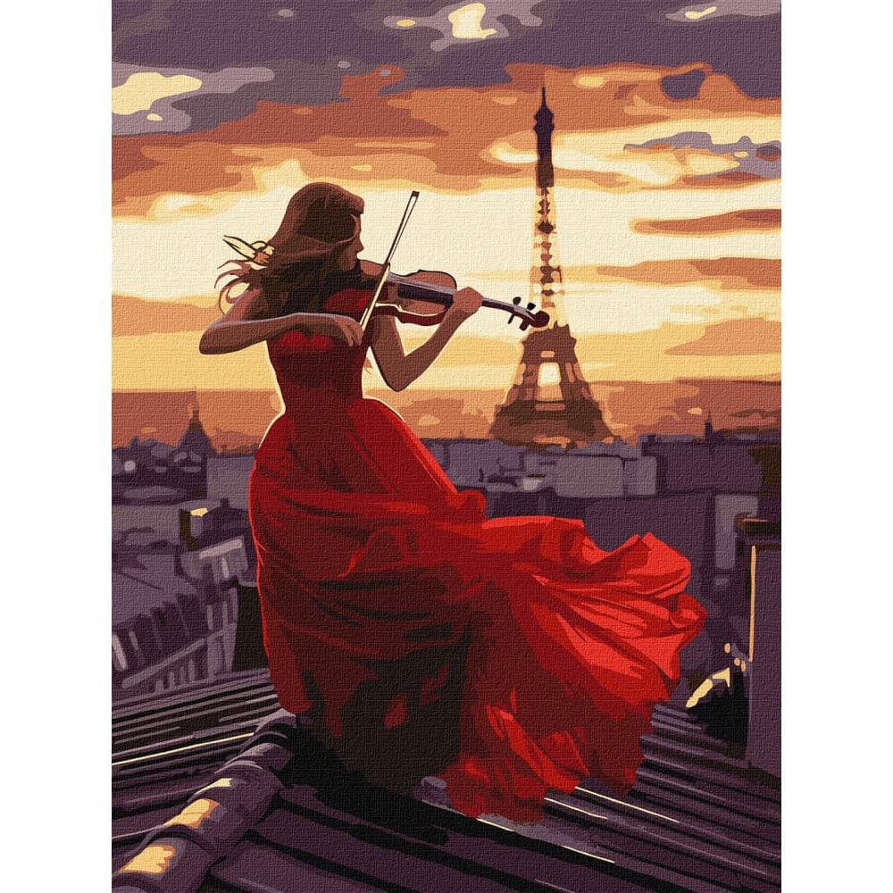 Набір для розпису по номерах "Гра на скрипці" Ideyka 30х40см КНО8565