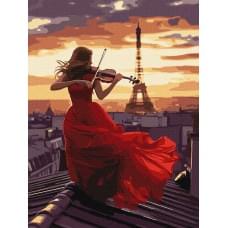 Набір для розпису по номерах "Гра на скрипці" Ideyka 30х40см КНО8565