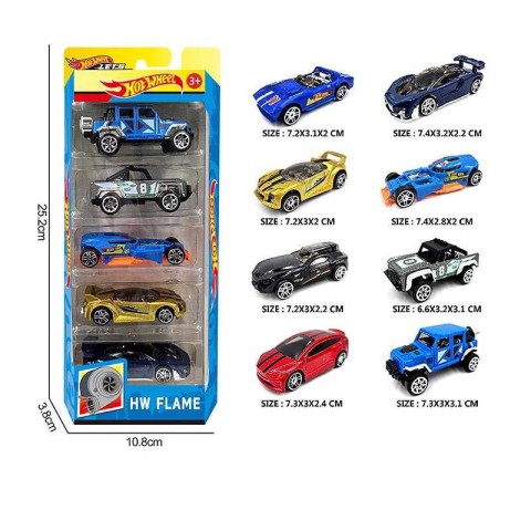 Набір машин 7,5 см металопластик 5 шт HC8801-3