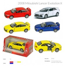 Модель легкова mitsubishi lancer evolution x 5'' kt5329w метал. Інерція відкр. Дв. 4кол. Коробка