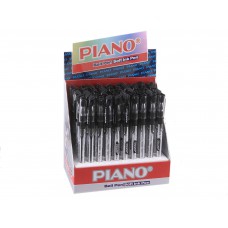 Ручка масляна "piano" "classic" чорн, грип, 50шт в упаковці 195_50_bl