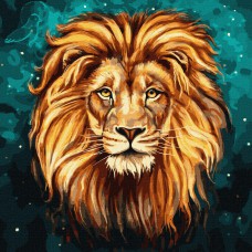 Картина за номерами  "розкішний лев" 40х40см