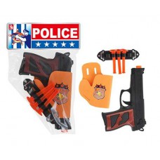 Поліцейський набір пістолет, кобура, силіконові патроні,(упаковка пакет)