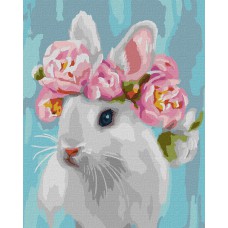 Картина за номерами "білосніжний кролик" 40х50см кно4494