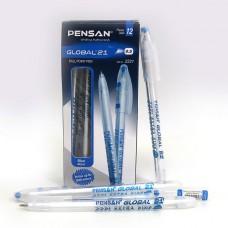 Ручка кульки. Global "pensan", 0, 5мм, синя, 12 шт.(в упаковці)