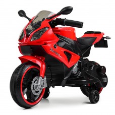 Мотоцикл 2 мотори 25w, 2 акум. 6v5ah, mp3, usb, світлові ефекти, колеса, червоний/