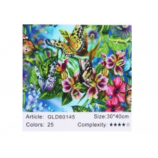 Алмазна мозаїка за номерами 30*40 "метелики" 60145