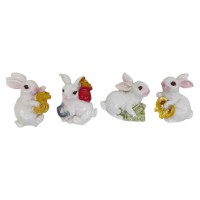 Магніт керамічний Зайчик білий з грошима (В асортименті)