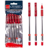 Ручка масляна Finegrip Cello, червона, 5 шт., 388В